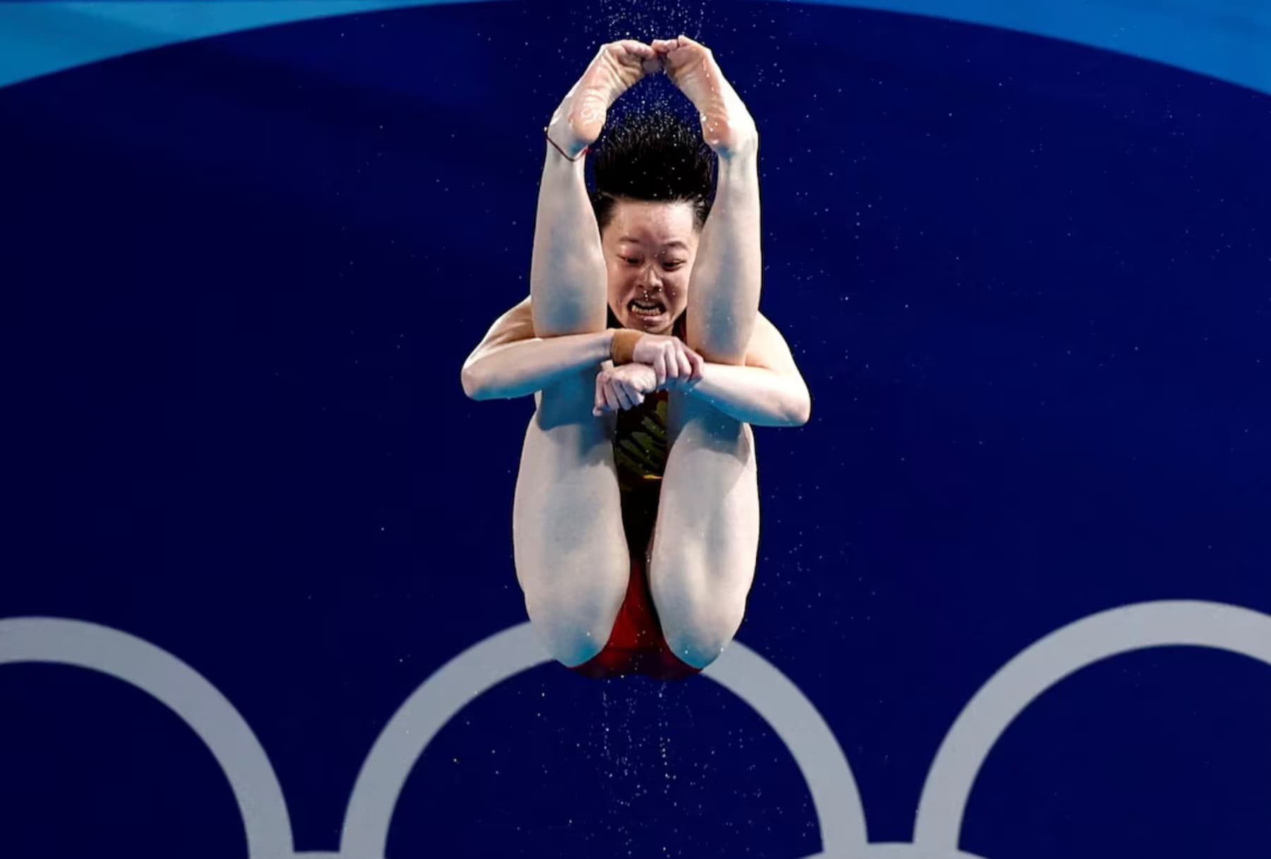 Chinese diver Yani Chang competes in the women’s 3m springboard diving final.